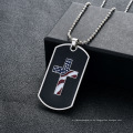 Amerikanische Flagge Dog Tags Halsketten Verkauf mit Rabatt auf Lager, Legierung Anhänger Halsketten Schmuck OEM